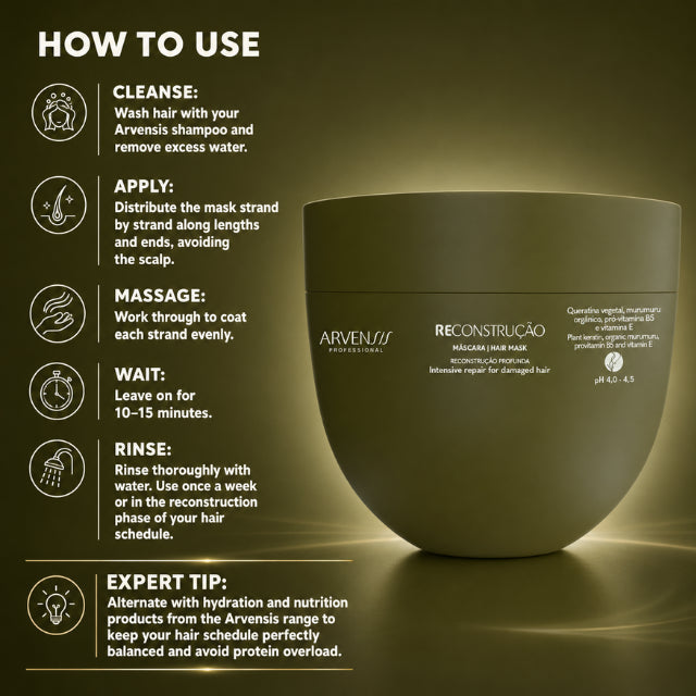 Arvensis Reconstruction Hair Mask Vegan and Cruelty-Free Formula – Buy now at MKPBR.COM – Worldwide Shipping