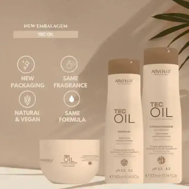 Arvensis Tec Oil Vibrant Hair Kit - Transforms dull, brittle hair, 300ml – Buy now at MKPBR.COM – Worldwide Shipping