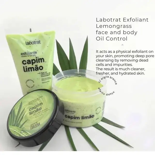 Authentic Brazilian Labotrat Scrub Lemongrass White Clay for Fresh Skin – Buy now at MKPBR.COM – Worldwide Shipping
