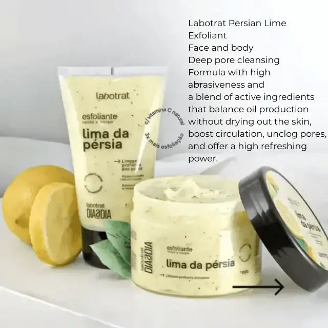 Authentic Brazilian Labotrat Scrub Persian Lime Vitamin C for Clear Skin – Buy now at MKPBR.COM – Worldwide Shipping
