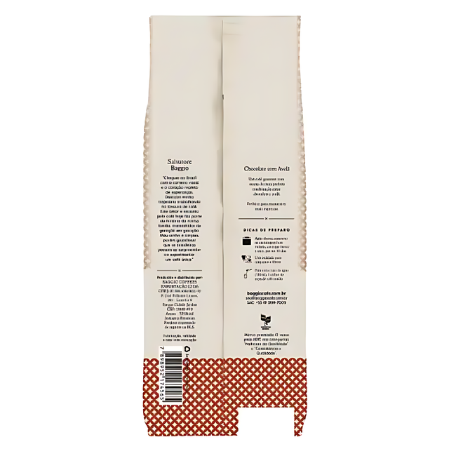 MKPBR Wellness offering Baggio Café Chocolate Hazelnut, a premium flavored ground coffee from Brazil. – Buy now at MKPBR.COM – Worldwide Shipping