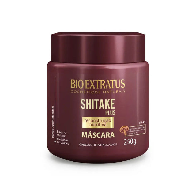 Bio Extratus Shitake Plus Hair Mask 250 g front label – Buy now at MKPBR.com – Worldwide Shipping