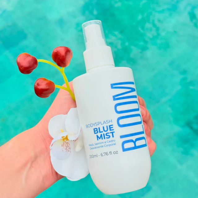 Bloom Body Blue Mist Body Splash Mist Cologne Spray, Fresh Aquatic Floral  Scent (Moderate)  6.76 fl oz (200 ml)