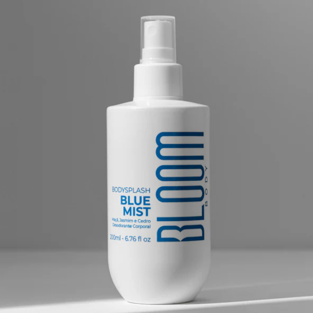 Bloom Body Blue Mist Body Splash Body Mist Cologne Spray, Fresh Aquatic Floral Scent (Moderate) – 6.76 fl oz (200 ml) on a vanity for an everyday fragrance ritual – Buy now at MKPBR.COM – Worldwide Shipping