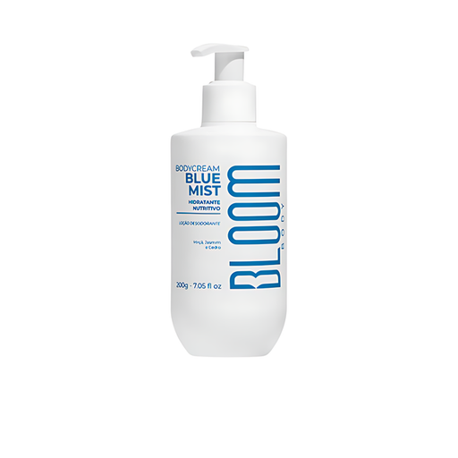 Bloom Body Blue Mist Deodorant Moisturizing Body Cream, Deep Hydration + Fresh Citrus-Aquatic Scent (Intense) – 7.05 oz (200 g) jar front view – Buy now at MKPBR.COM – Worldwide Shipping