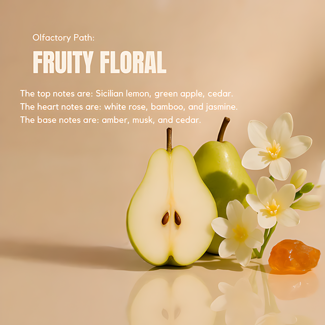 Bloom Body Fresh Pear Body Splash Body Mist Cologne Spray, Fresh Fruity-Floral Scent (Moderate) – 6.76 fl oz (200 ml) back label with ingredients and directions – Buy now at MKPBR.COM – Worldwide Shipping