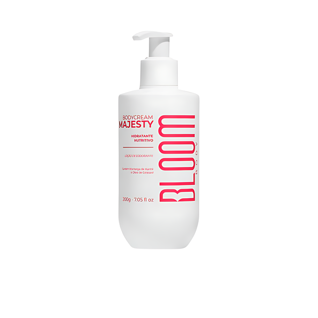 Bloom Body Majesty Deodorant Moisturizing Body Cream, Intense Floral Scent – 7.05 oz (200 g) jar front view – Buy now at MKPBR.COM – Worldwide Shipping