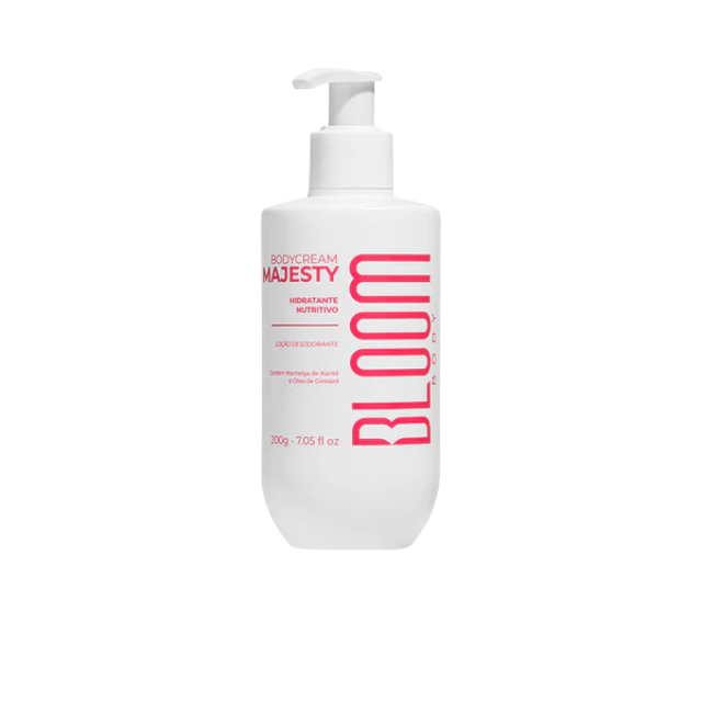 Bloom Body Majesty Deodorant Moisturizing Body Cream, Intense Floral Scent – 7.05 oz (200 g) jar front view – Buy now at MKPBR.COM – Worldwide Shipping