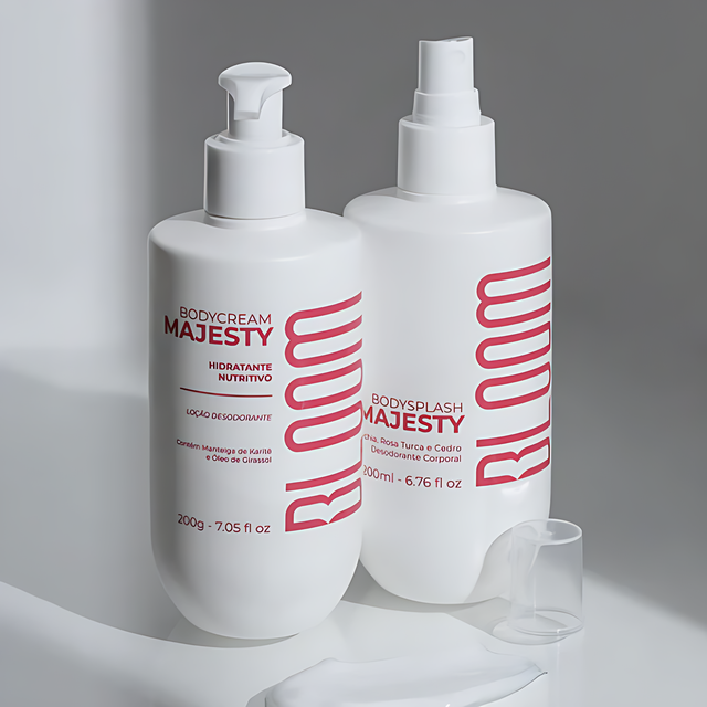 Bloom Body Majesty Kit Body Cream 7.05 oz (200 g) + Body Splash 6.76 fl oz (200 ml), Intense Floral Scent post-shower moisturizing and fragrance duo – Buy now at MKPBR.COM – Worldwide Shipping