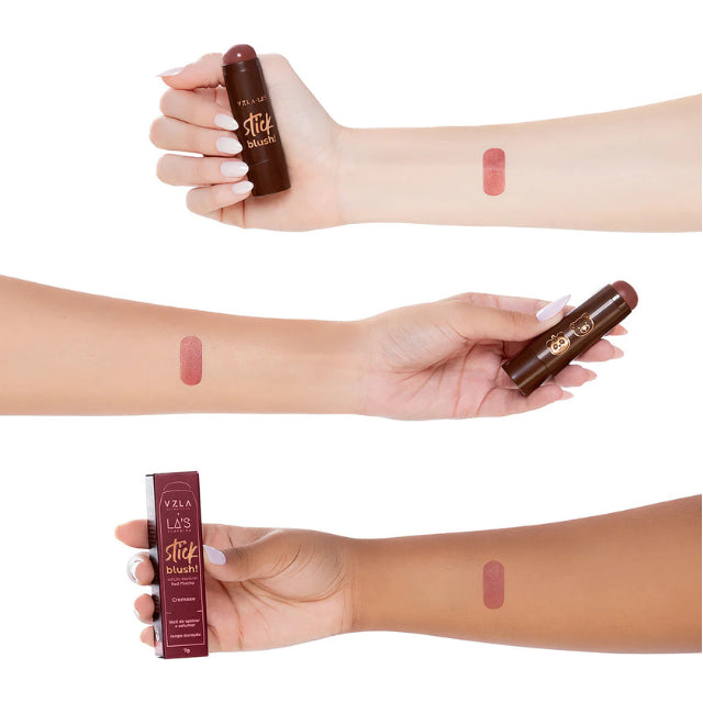  Red Mocha Blush for All Skin Tones, Vizzela + La's – Long-Lasting & Vegan – 0.25 oz (7g) – Buy now at MKPBR.COM – Worldwide Shipping