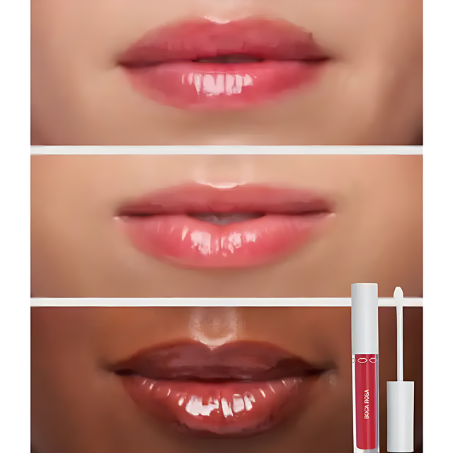 Get a subtle, hydrating lip gloss effect with Boca Rosa Hidra Lábios Vermelho Translucido, enhancing your natural appeal – Buy now at MKPBR.COM – Worldwide Shipping
