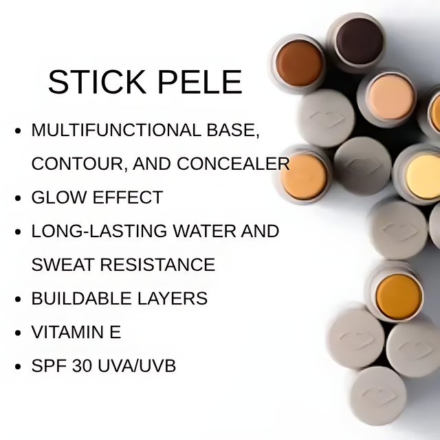 Boca Rosa Stick Pele Multifuncional: 3-in-1 foundation, contour, concealer with SPF 30 UVA/UVB – Buy now at MKPBR.COM – Worldwide Shipping