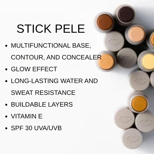 Boca Rosa Stick Pele Multifuncional: 3-in-1 foundation, contour, concealer with SPF 30 UVA/UVB – Buy now at MKPBR.COM – Worldwide Shipping