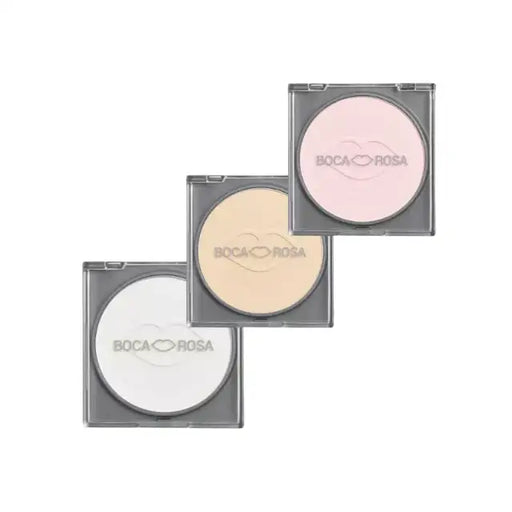 Boca Rosa Beauty Translucent Compact Powder for a satin finish and flawless skin, Cocada, Cuscuz, Jujuba – Buy now at MKPBR.COM – Worldwide Shipping