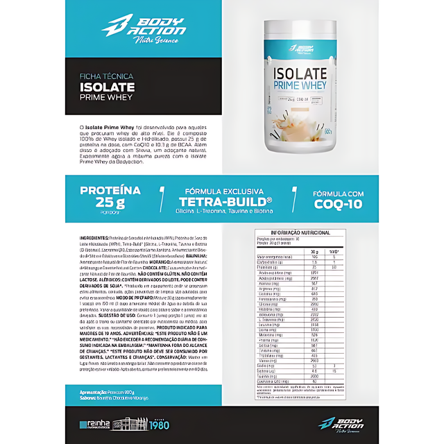 BodyAction Isolate Prime Whey Protein Powder | 25g Protein | 31.75 oz (900g) – Buy now at MKPBR.COM – Worldwide Shipping