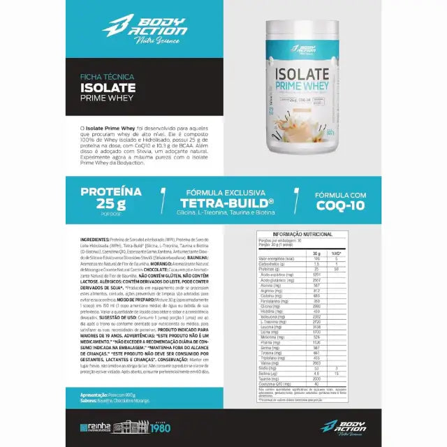 BodyAction Isolate Prime Whey Protein Powder | 25g Protein | 31.75 oz (900g) – Buy now at MKPBR.COM – Worldwide Shipping