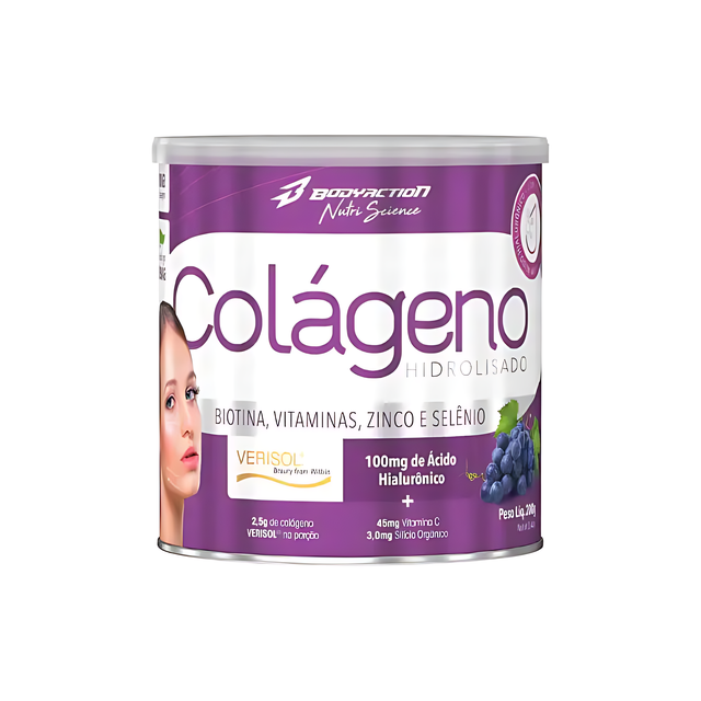 BodyAction Hydrolyzed Collagen Verisol® with Hyaluronic Acid | 7.05 oz (200g) – Buy now at MKPBR.COM – Worldwide Shipping