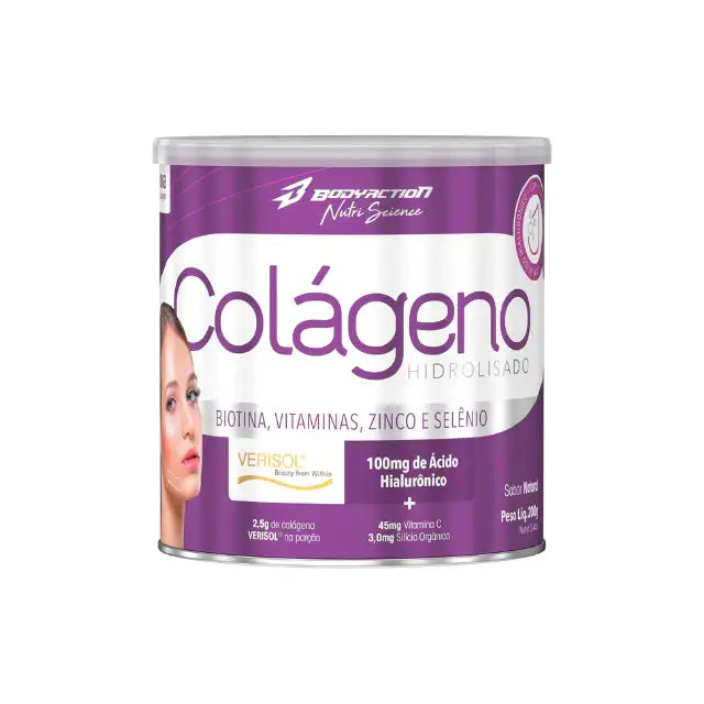 BodyAction Hydrolyzed Collagen Verisol® with Hyaluronic Acid | 7.05 oz (200g) – Buy now at MKPBR.COM – Worldwide Shipping
