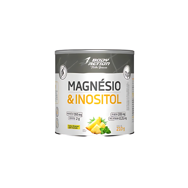 Pineapple with Mint BodyAction Magnesium & Inositol Powder for Restful Sleep | 7.41 oz (210g) – Buy now at MKPBR.COM – Worldwide Shipping