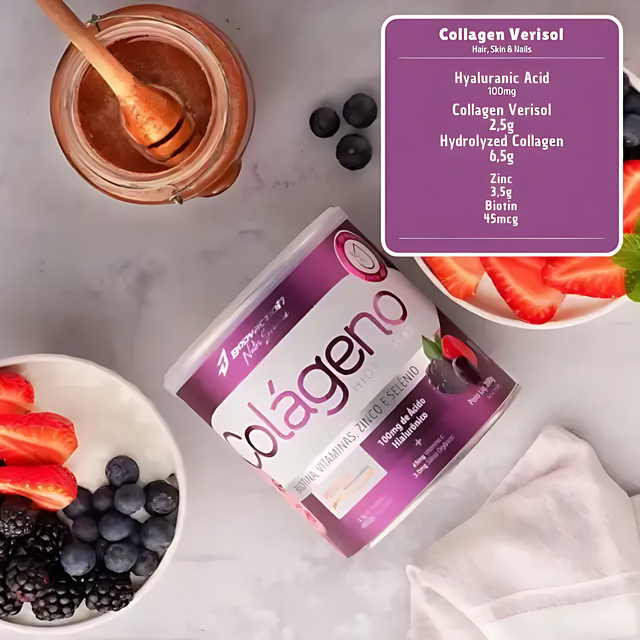 BodyAction Hydrolyzed Collagen Verisol® with Hyaluronic Acid | 7.05 oz (200g) – Buy now at MKPBR.COM – Worldwide Shipping