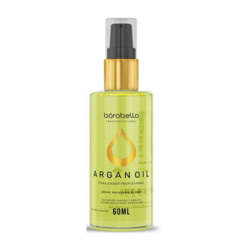 Borabella Argan & Macadamia Oil Split-End Repair Treatment – 2 fl oz (60 ml) bottle front label – Buy now at MKPBR.COM – Worldwide Shipping