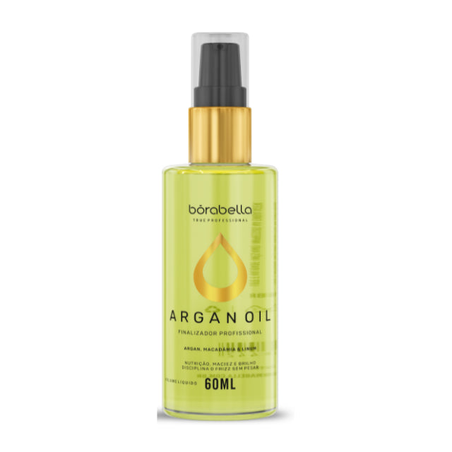Borabella Argan & Macadamia Oil Split-End Repair Treatment – 2 fl oz (60 ml) bottle front label – Buy now at MKPBR.COM – Worldwide Shipping