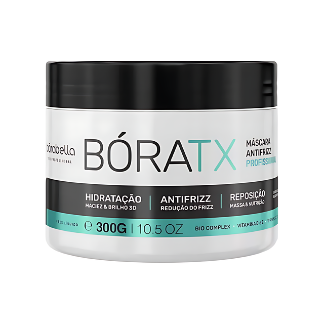 Borabella Bóratx 19 Amino Hair Botox Mask – 10.58 oz (300 g) jar front view for professional use – Buy now at MKPBR.COM – Worldwide Shipping