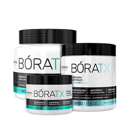 Borabella Bóratx 19 Amino Professional Hair Botox Mask – 10.58 oz / 17.64 oz / 35.27 oz (300 g / 500 g / 1 kg) front view – Buy now at MKPBR.COM – Worldwide Shipping