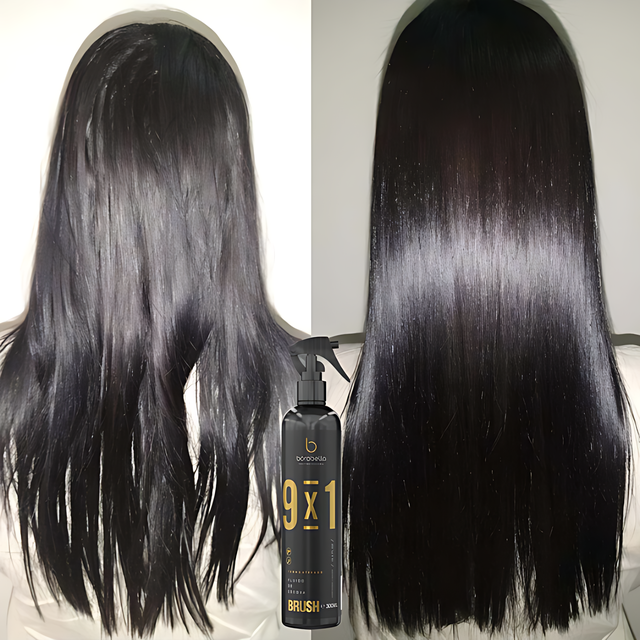 Borabella Brush 9-in-1 Blow Dry Fluid Leave-In heat protection during blow dryer styling – Buy now at MKPBR.COM – Worldwide Shipping