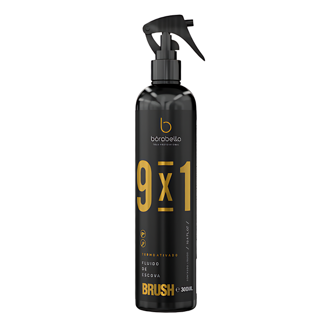 Borabella Brush 9-in-1 Blow Dry Fluid Leave-In – Heat Protection, 3D Shine & Faster Drying – 10.14 fl oz (300 ml) front view – Buy now at MKPBR.COM – Worldwide Shipping