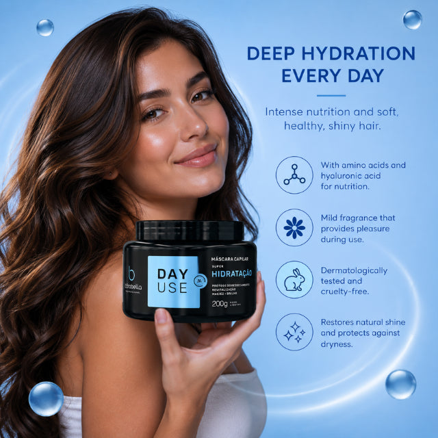 Borabella Day Use Super Hydration Mask softness and shine result after treatment – Buy now at MKPBR.COM – Worldwide Shipping