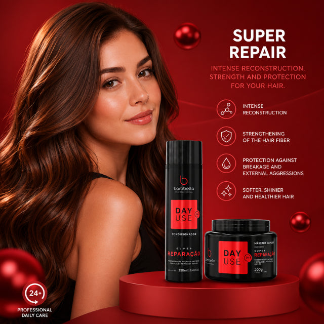 Borabella Day Use Super Repair authentic Brazilian professional hair care kit – Buy now at MKPBR.COM – Worldwide Shipping