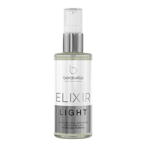 Borabella Elixir Light Lightweight Nourishing & Gloss Hair Oil – Omega 3, 6, 9 – 2 fl oz (60 ml) front view – Buy now at MKPBR.COM – Worldwide Shipping