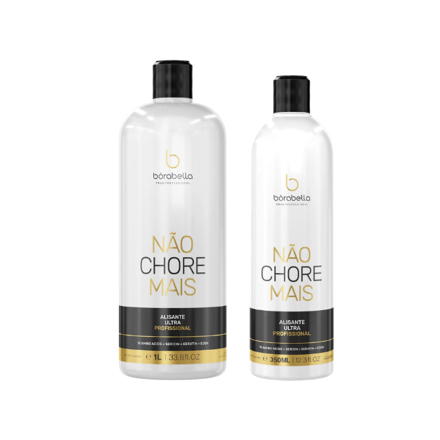 Borabella Não Chore Mais Brazilian Blowout-Style Smoothing Treatment (Pro Use) – sleek hair finish with gloss and frizz control – Buy now at MKPBR.COM – Worldwide Shipping