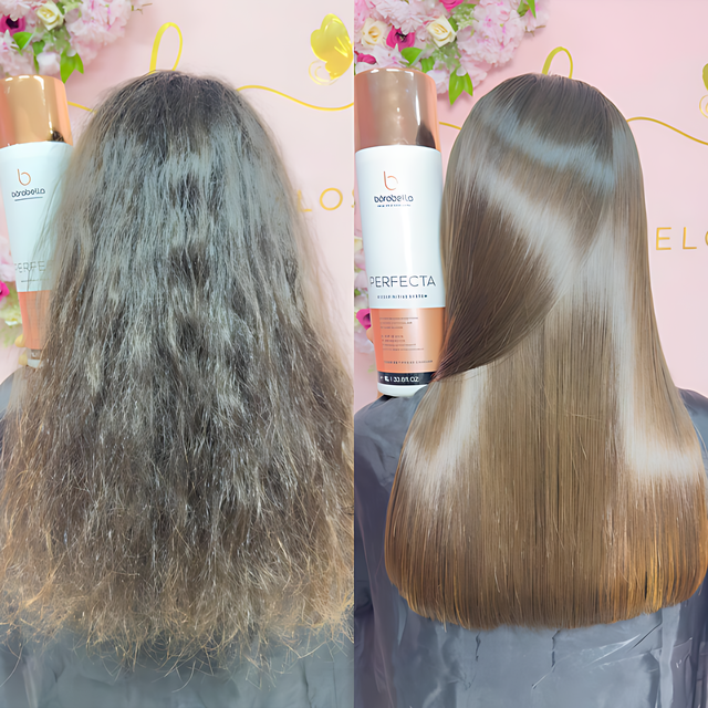 Borabella Perfecta Bio Definitive frizz control and hair alignment result – Buy now at MKPBR.COM – Worldwide Shipping