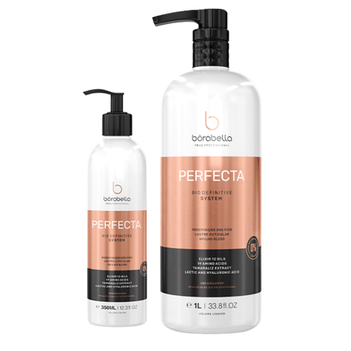 Borabella Perfecta Bio Definitive Professional Smoothing & Thermal Realignment – 12 Oils + 19 Amino Acids –  (350 ml / 1 L) front view – Buy now at MKPBR.COM – Worldwide Shipping