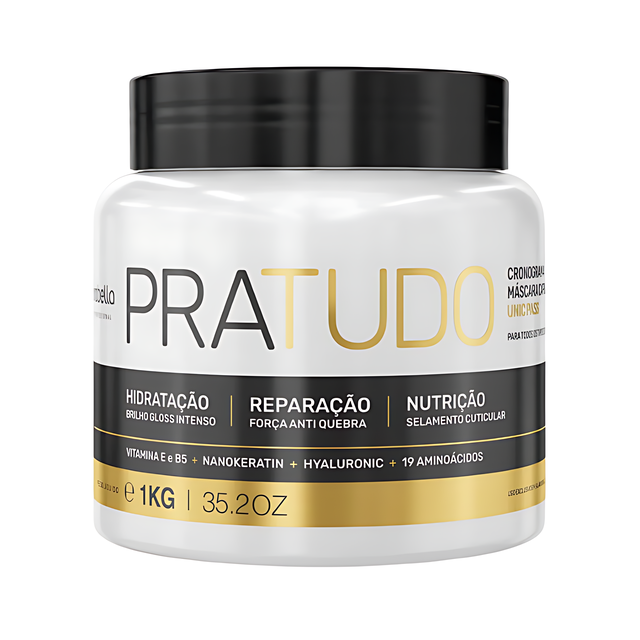 Borabella Pra Tudo Hair Mask 35.27 oz (1 kg) professional salon size – Buy now at MKPBR.COM – Worldwide Shipping