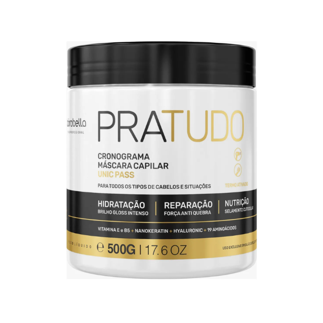 Borabella Pra Tudo Hair Mask 17.64 oz (500 g) size for regular treatment – Buy now at MKPBR.COM – Worldwide Shipping