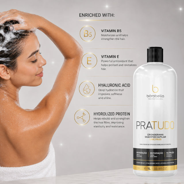 Borabella Pra Tudo Shampoo chemical-free gentle formula without harsh acids or formaldehyde – Buy now at MKPBR.COM – Worldwide Shipping