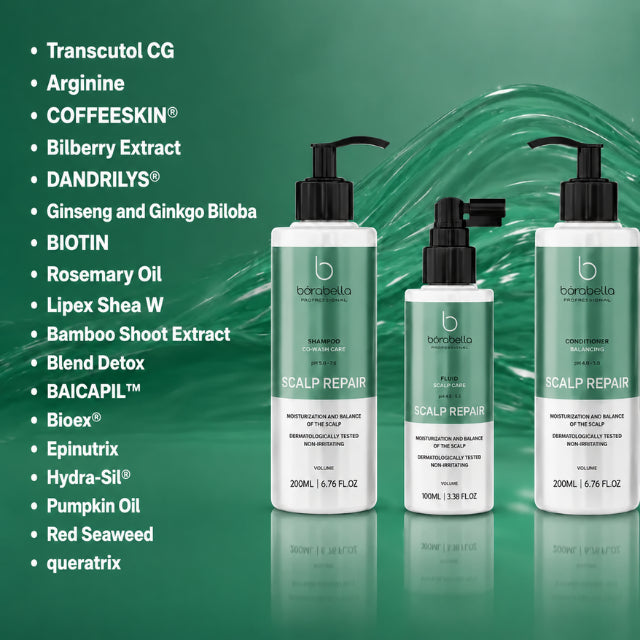 Borabella Scalp Repair Kit BAICAPIL Hydra-Sil Epinutrix and active ingredients highlights – Buy now at MKPBR.COM – Worldwide Shipping