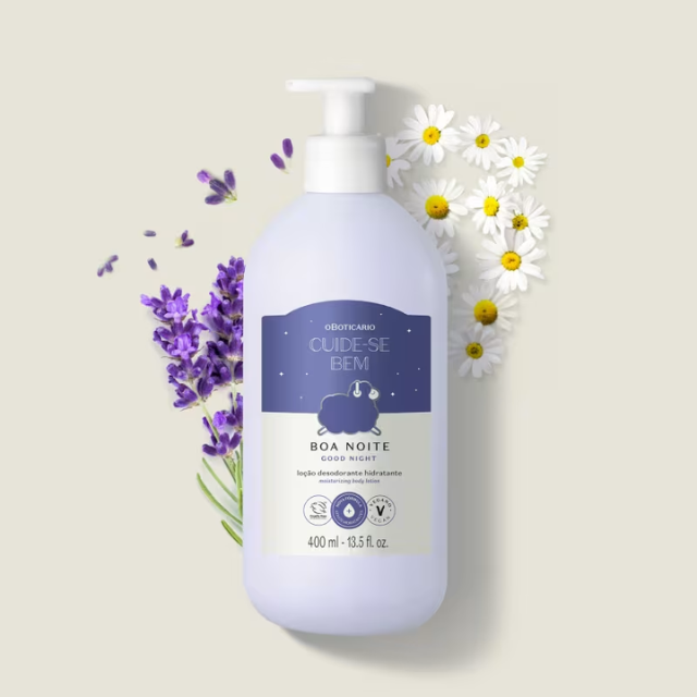 Creamy and velvet texture of Boa Noite lotion for quick skin absorption – Buy now at MKPBR.COM – Worldwide Shipping
