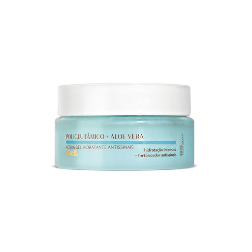 Boticario Botik Acqua Gel Antissinais moisturizer with Polyglutamic Acid and Aloe Vera 50 g jar front view – Buy now at MKPBR.COM – Worldwide Shipping