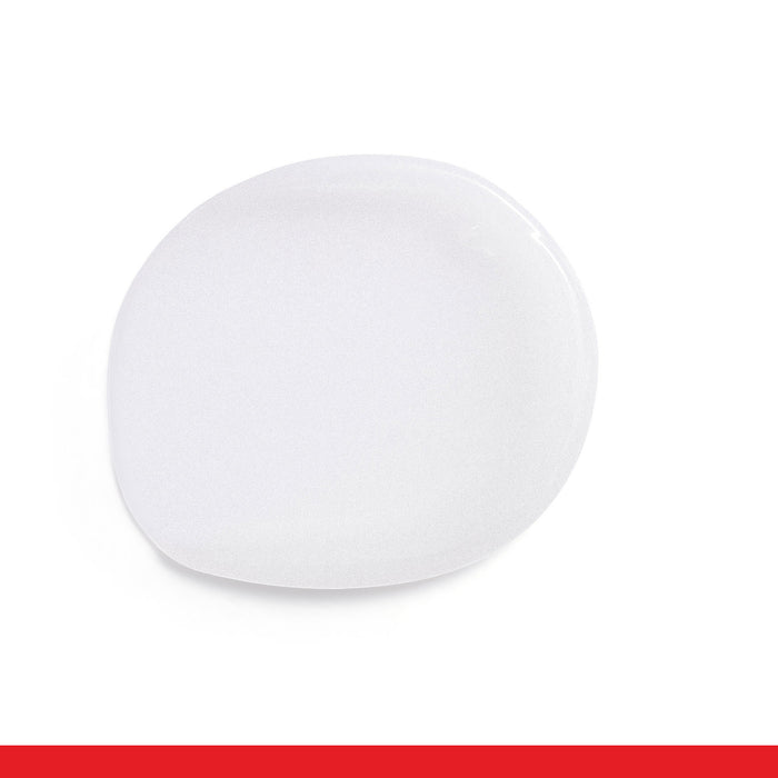 Clear light gel texture swatch of Boticário Botik Cica Panthenol and Ceramides lip balm on a white background – Buy now at MKPBR.COM – Worldwide Shipping