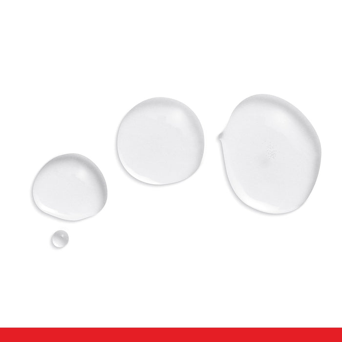 Clear fluid texture droplets swatch of Boticário Botik Cica Repairing Micellar Water on a white background, showing its lightweight dry-touch consistency – Buy now at MKPBR.COM – Worldwide Shipping