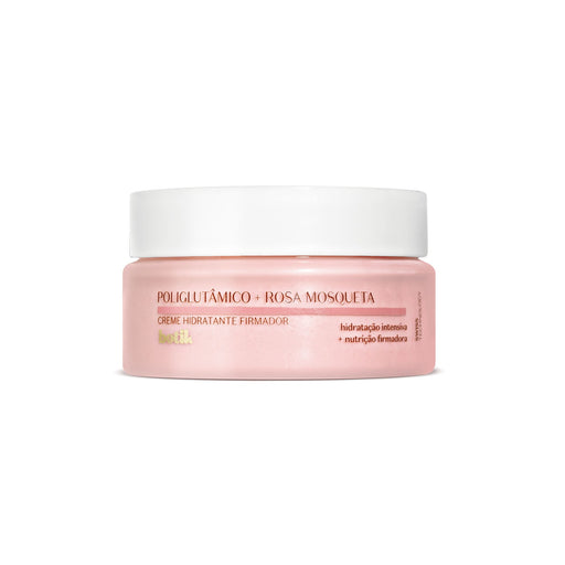 Boticario Botik Polyglutamic Acid and Rosehip Face Cream 1.76 oz 50 g pink jar front view, Brazilian daily face moisturizer for adult skin – Buy now at MKPBR.COM – Worldwide Shipping