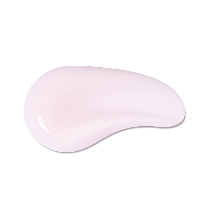 Swatch of the pale pink creamy Cuide-se Bem Amoruda body lotion texture on a white background – Buy now at MKPBR.COM – Worldwide Shipping