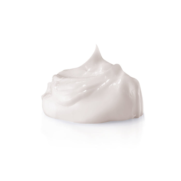 Creamy white texture swatch of Boticário Cuide-se Bem Boa Noite body lotion showing its thick velvety consistency with shea butter and glycerin – Buy now at MKPBR.COM – Worldwide Shipping