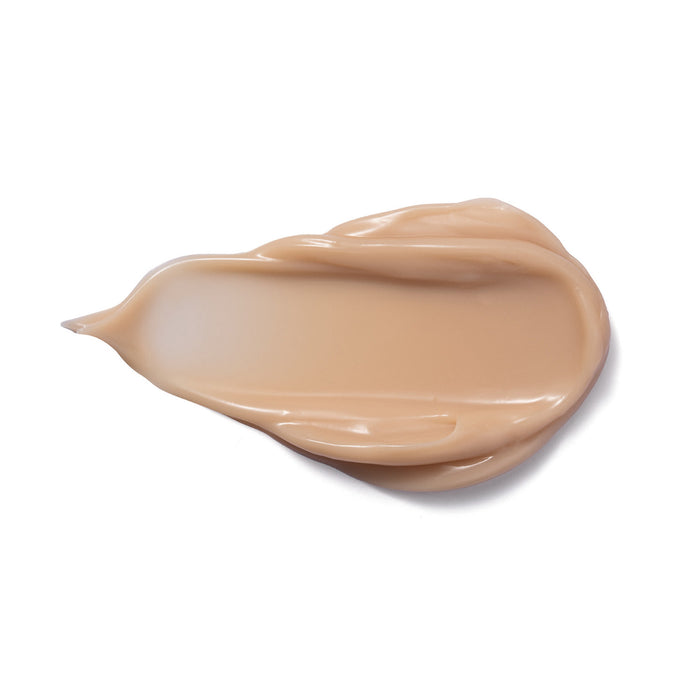 Swatch of Boticário Cuide-se Bem Deleite Caramelizado body lotion showing its rich caramel-beige creamy texture – Buy now at MKPBR.COM – Worldwide Shipping