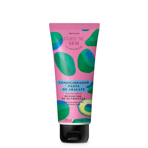 Boticário Cuide-se Bem Feira Pasta de Abacate Avocado Conditioner 170 ml bottle, front view of the Brazilian nutrient-replenishing conditioner – Buy now at MKPBR.COM – Worldwide Shipping