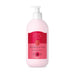 Front view of the pink Boticário Cuide-se Bem Morango e Leite deodorant body lotion 400 ml bottle with strawberry and milk artwork – Buy now at MKPBR.COM – Worldwide Shipping